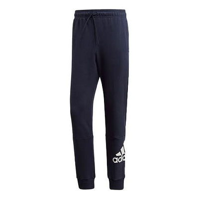 adidas logo Printing Casual Bundle Feet Sports Pants Blue