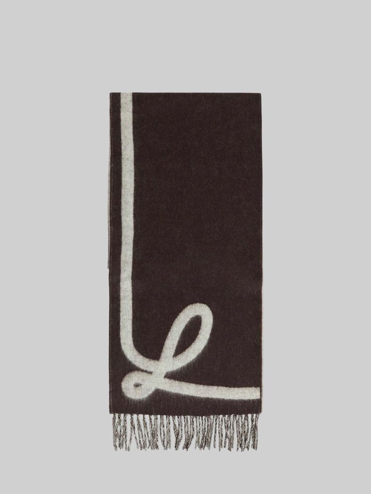 Loewe Jacquard Logo Wool Scarf