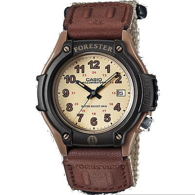 CASIO forester Series Forest Retro Fashion Stylish Classic Pointers Series Waterproof Quartz Watch Brown Analog