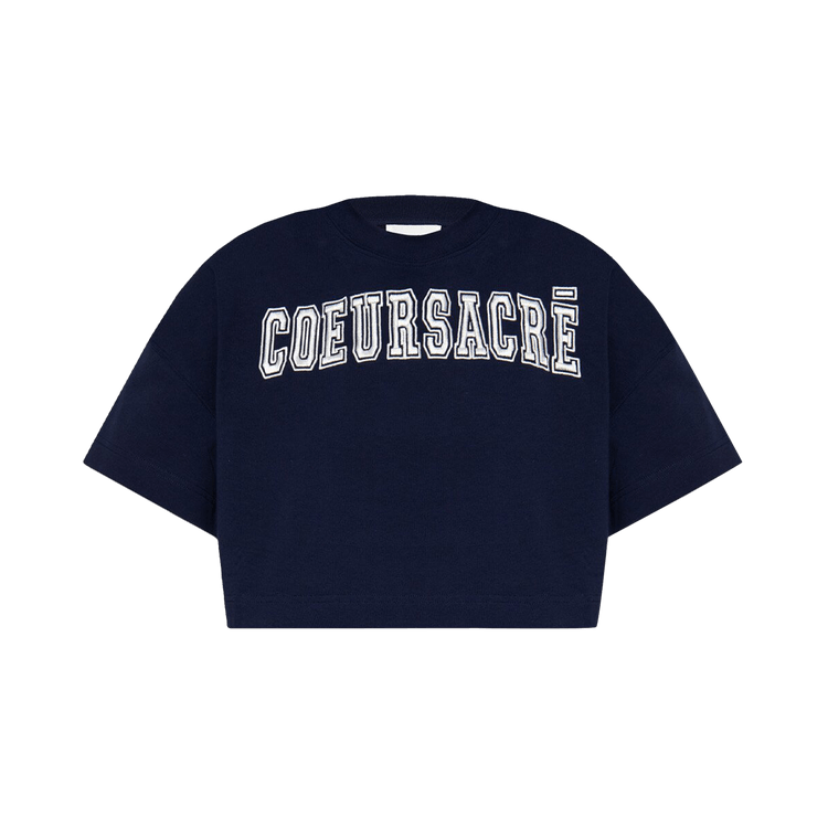 Ami Cropped T-Shirt 'Nautic Blue'