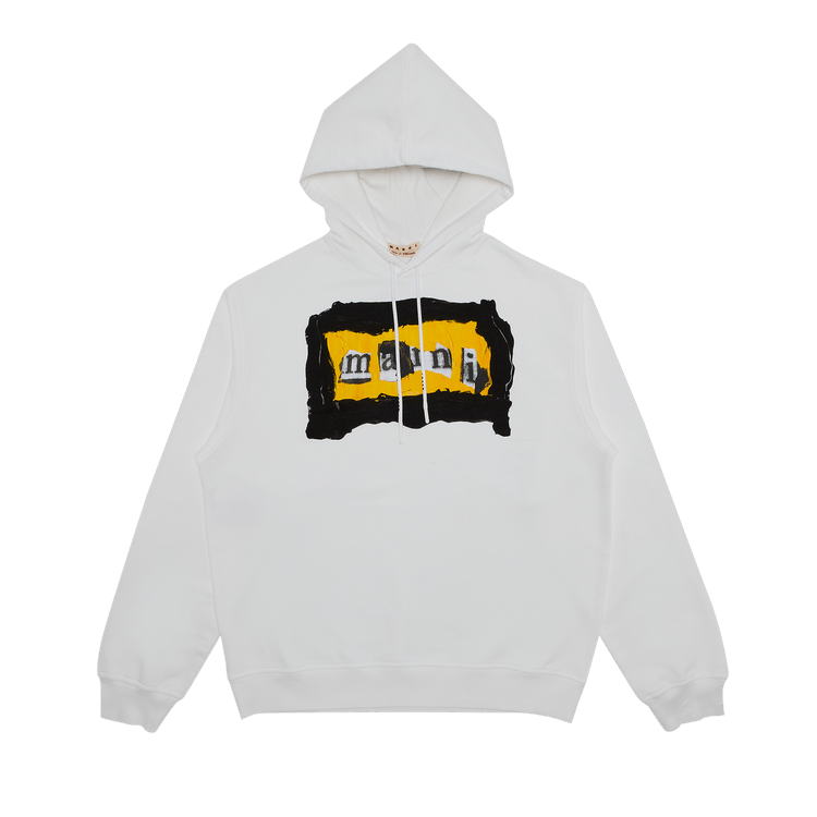 Marni Painted Collage Logo Sweatshirt 'Lily White'