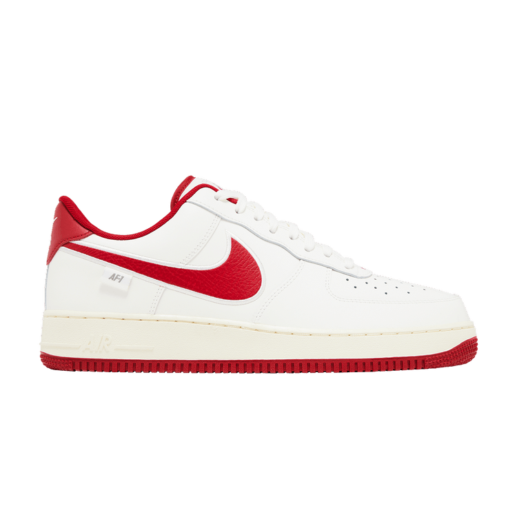 Nike Air Force 1 '07 'Sail Gym Red Embroidered Swoosh'