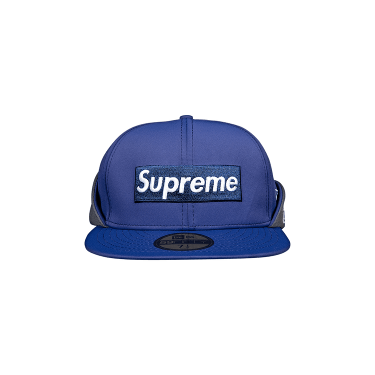 Supreme x WINDSTOPPER Earflap Box Logo New Era 'Washed Navy'