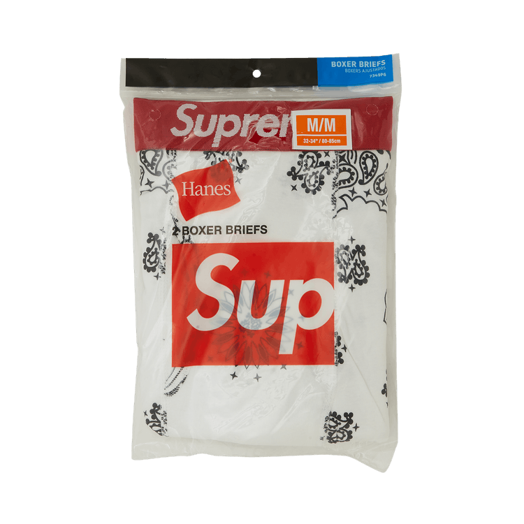 Supreme x Hanes Bandana Boxer Briefs (2 Pack) 'White'