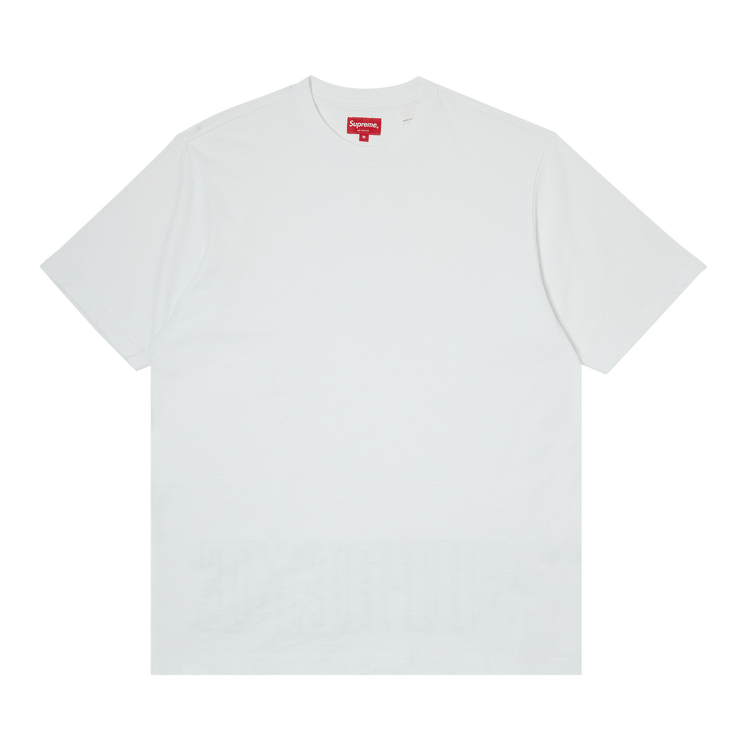 Supreme Contrast Appliqué Short-Sleeve Top 'White'