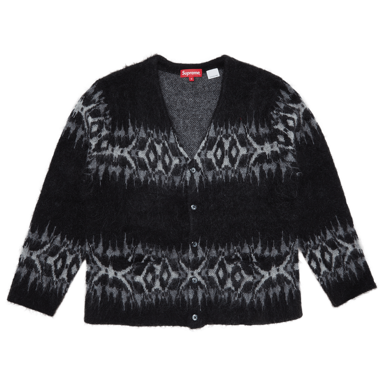 Supreme Abstract Stripe Cardigan 'Black'