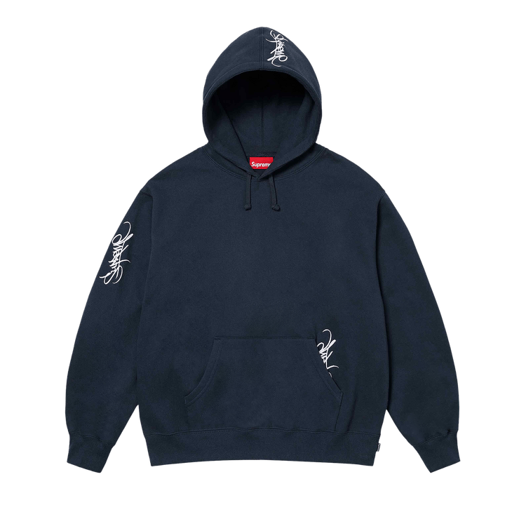 Supreme Tag Hooded Sweatshirt 'Navy'