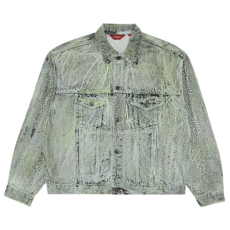 Supreme Crackle Denim Trucker Jacket 'Multicolor'