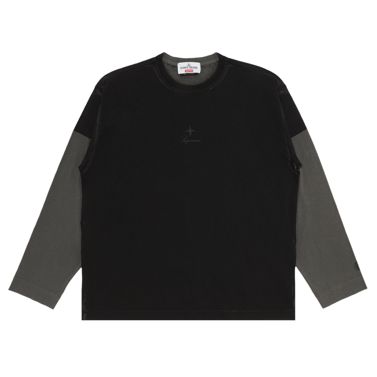 Supreme x Stone Island Long-Sleeve Top 'Black'