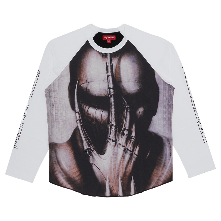 Supreme H.R. Giger Raglan Long-Sleeve Top 'White'