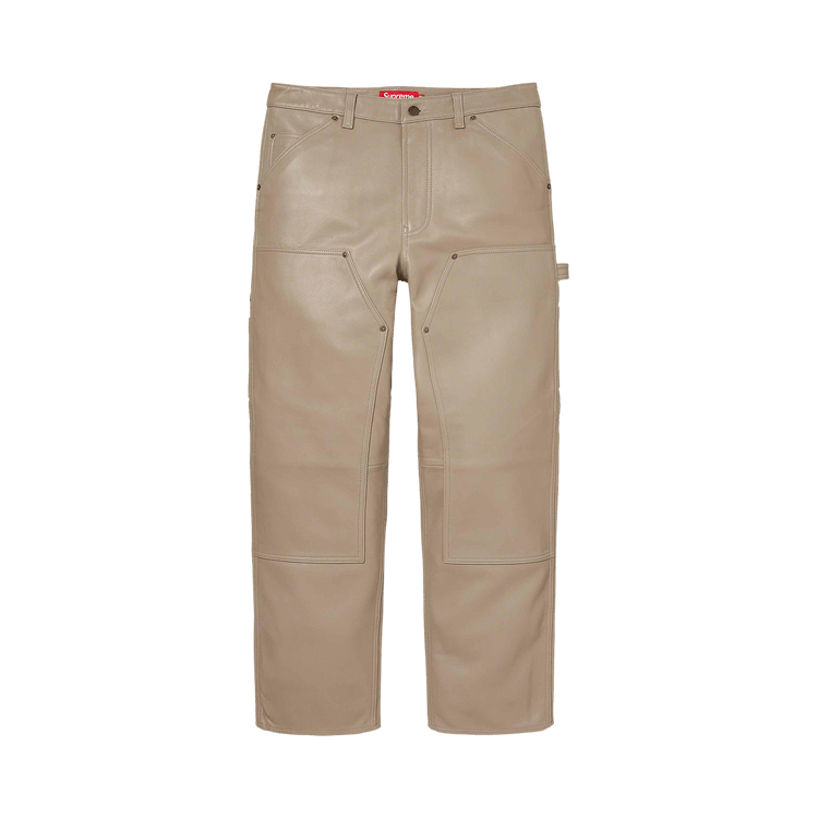 Supreme Leather Double Knee Painter Pant 'Tan'