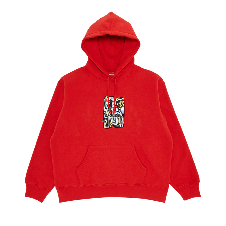 Supreme Neil Blender Mosaic Hooded Sweatshirt 'Burnt Red'