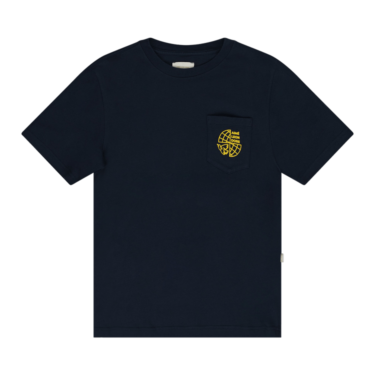 Aimé Leon Dore Short-Sleeve World Peace Tee 'Navy Blazer'