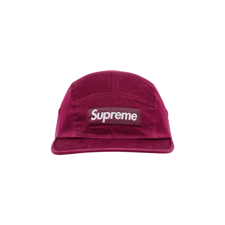 Supreme Washed Chino Twill Camp Cap 'Cranberry'