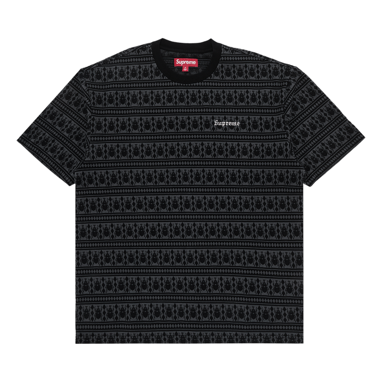 Supreme Jacquard Scarab Short-Sleeve Top 'Black'