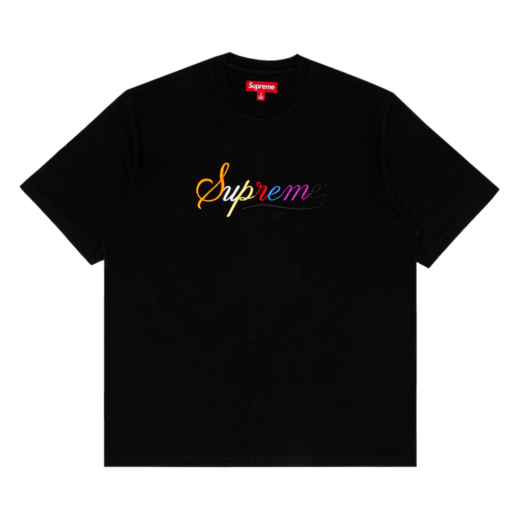 Supreme Cursive Short-Sleeve Top 'Black'
