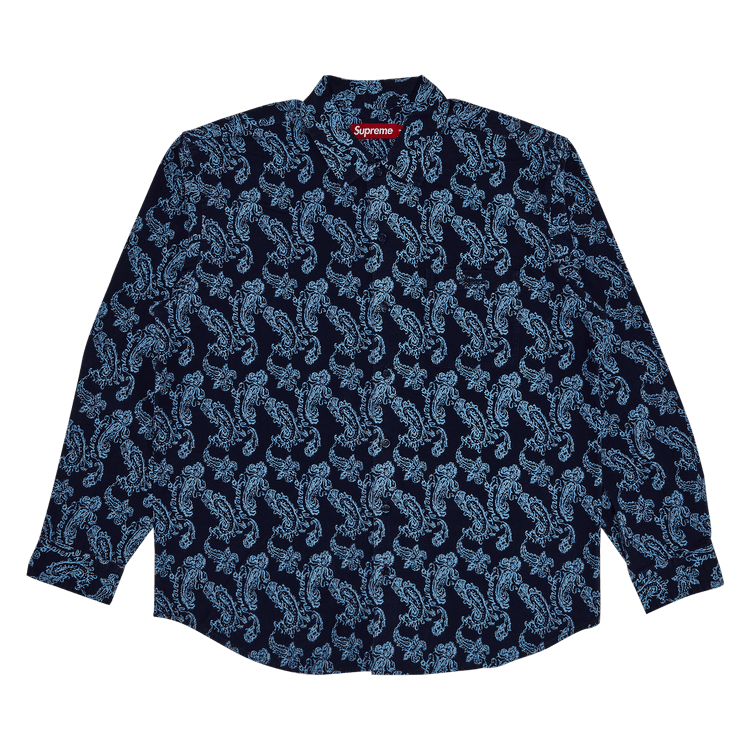 Supreme Paisley Flannel Shirt 'Navy'