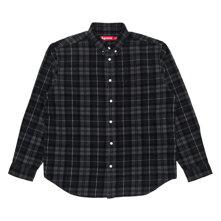 Supreme Plaid Flannel Shirt 'Black'