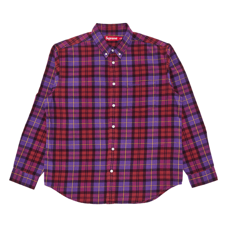 Supreme Plaid Flannel Shirt 'Purple'