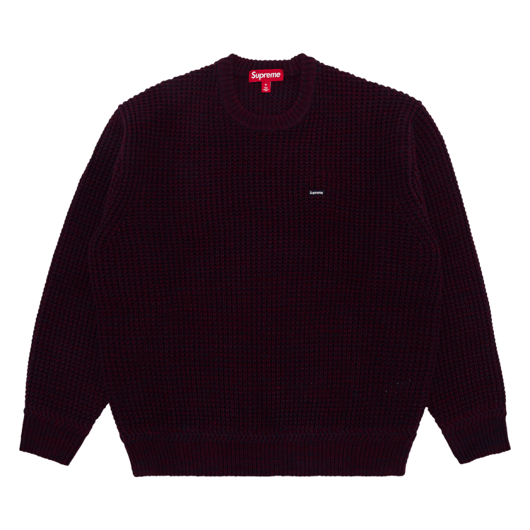 Supreme Waffle Small Box Sweater 'Burgundy M�lange'