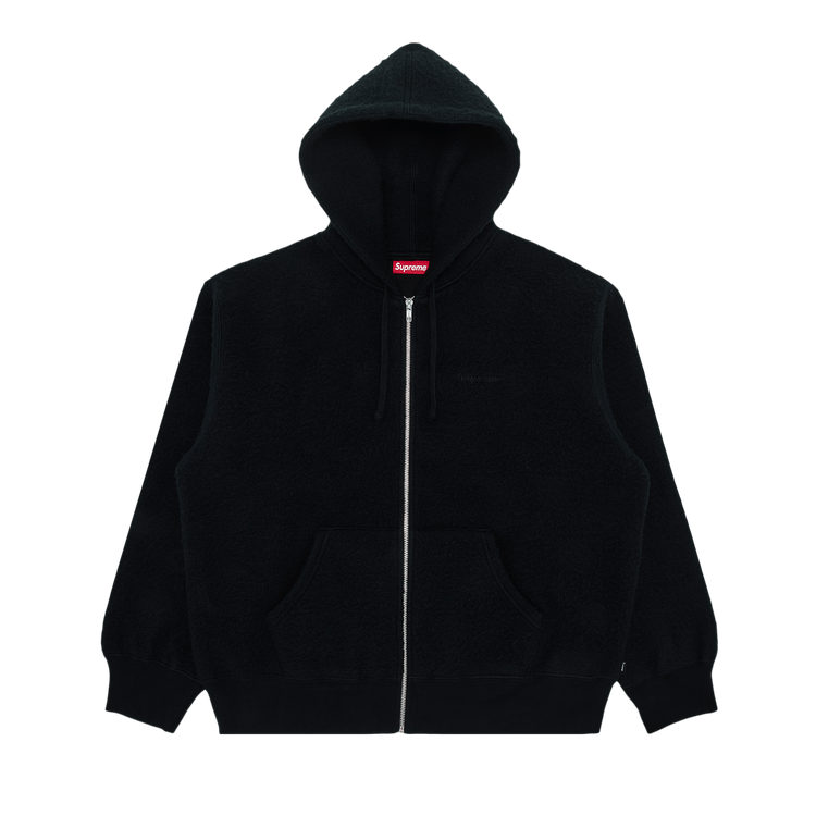 Supreme Pilled Zip Up Hooded Sweatshirt 'Black'