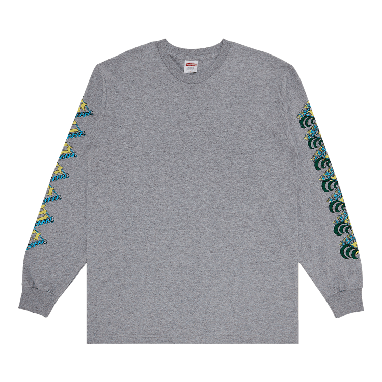 Supreme Strawberries Long-Sleeve Tee 'Heather Grey'