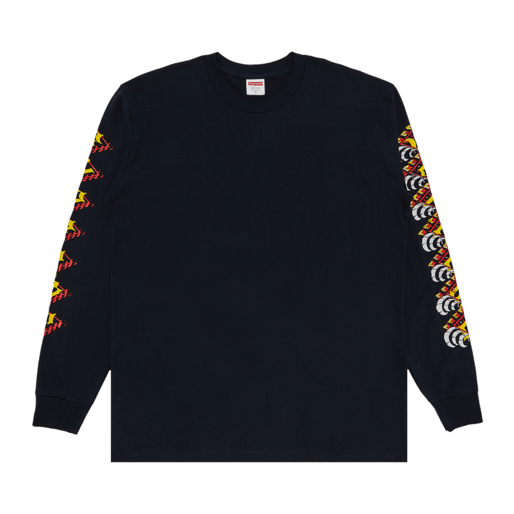 Supreme Strawberries Long-Sleeve Tee 'Navy'