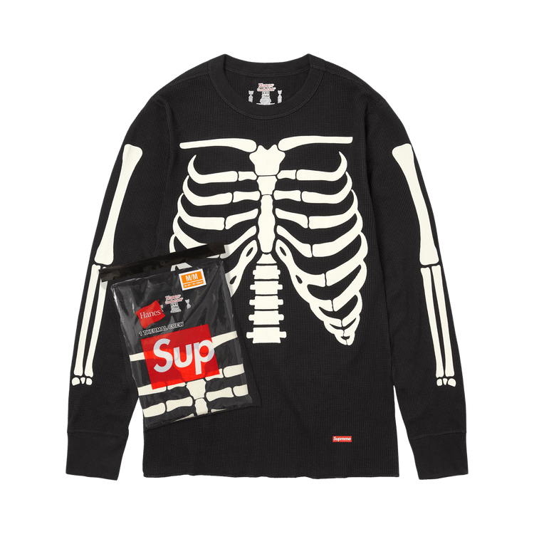 Supreme x Hanes Bones Thermal Crew (1 Pack) 'Black'