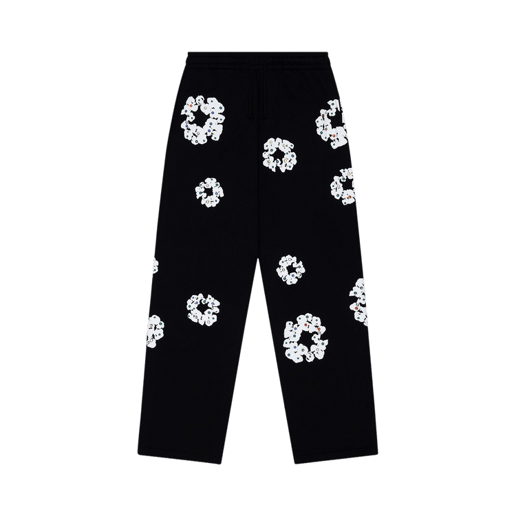 Denim Tears Rhinestone Cotton Wreath Sweatpants 'Black'
