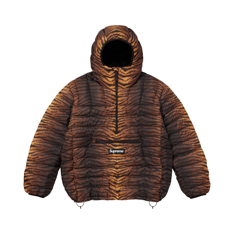 Supreme Micro Down Half Zip Hooded Pullover 'Tiger'