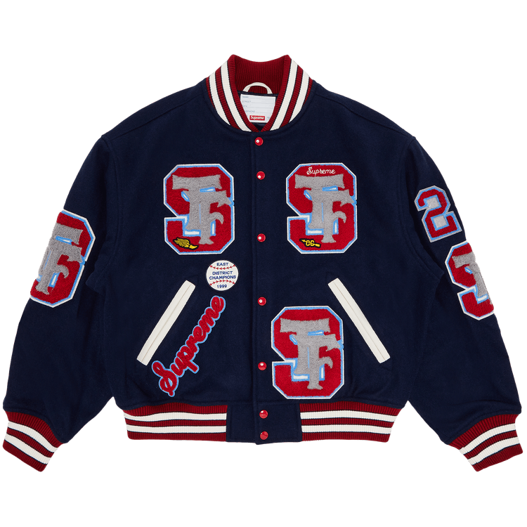 Supreme Drill Team Varsity Jacket 'Navy'