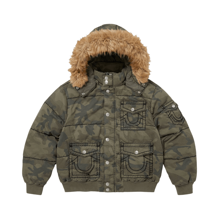 Supreme x True Religion Puffer Jacket 'Olive Camo'