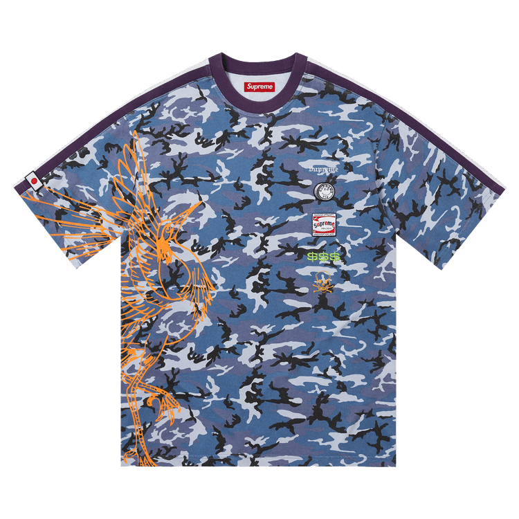 Supreme Crane Short-Sleeve Top 'Blue Camo'