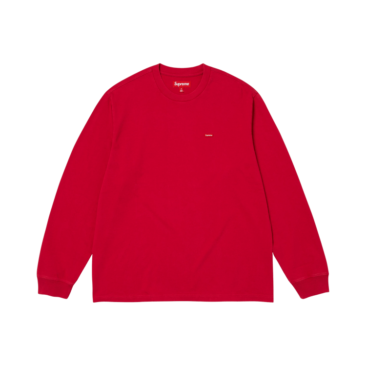 Supreme Small Box Long-Sleeve Tee 'Dark Red'
