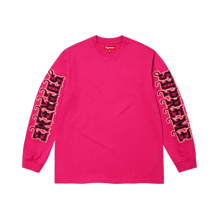 Supreme Intarsia Sleeve Long-Sleeve Top 'Fuchsia'
