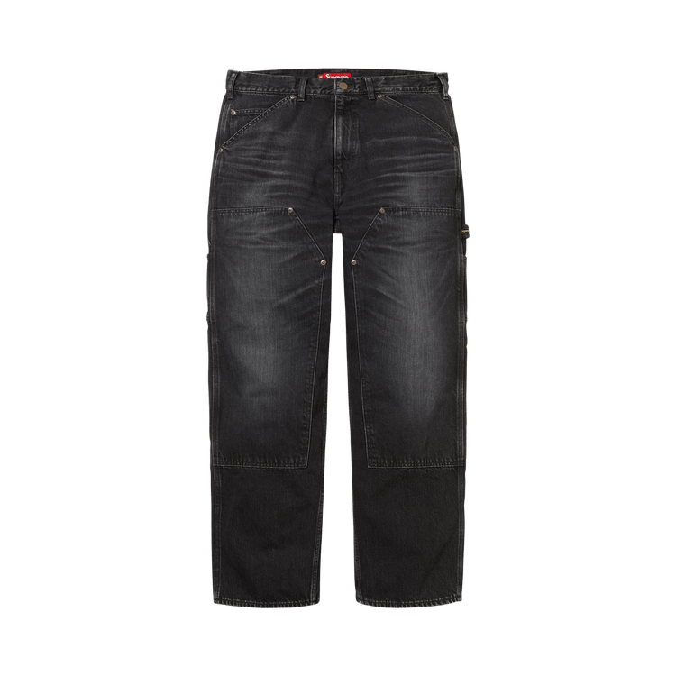 Supreme Worn Double Knee Denim Painter Jean 'Washed Black'