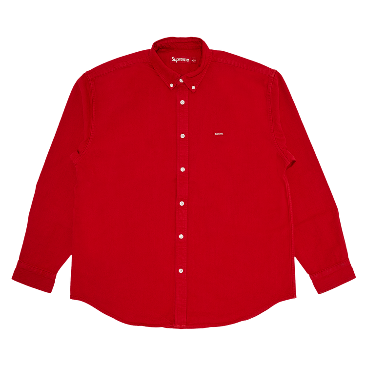 Supreme Small Box Denim Shirt 'Red'
