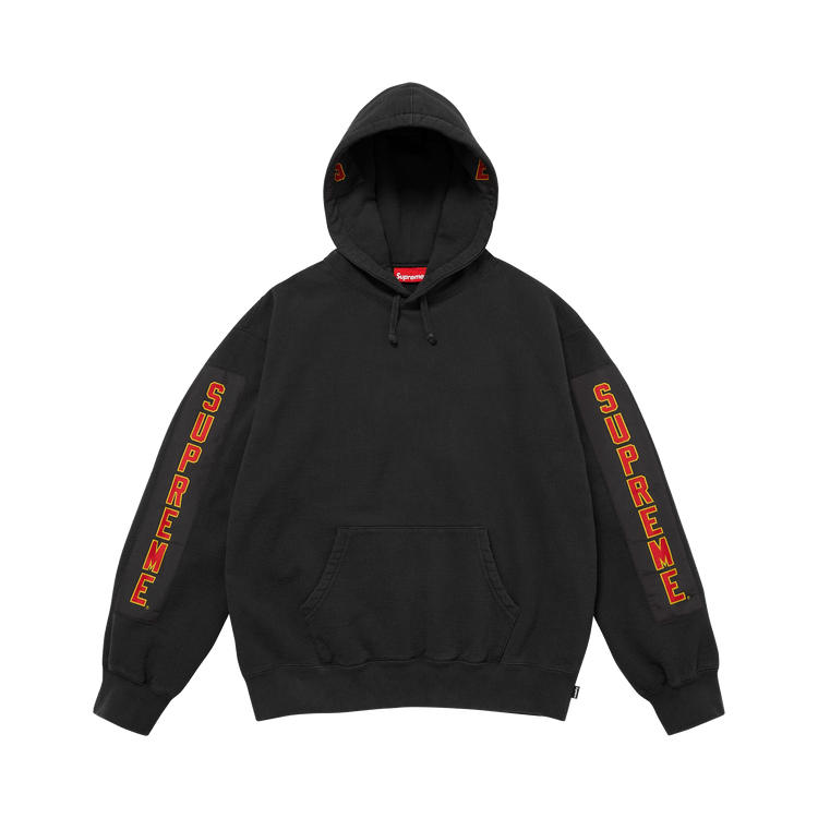 Supreme Woven Patches Hooded Sweatshirt 'Black'