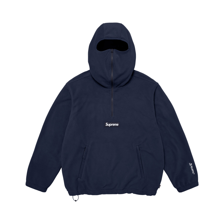 Supreme Polartec Face Mask Half Zip Hooded Sweatshirt 'Navy'