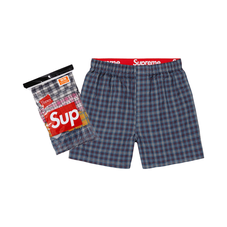 Supreme x Hanes Plaid Boxers (4 Pack) 'Multicolor'