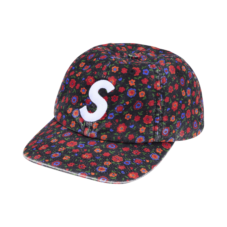 Supreme Washed Canvas S Logo 6-Panel 'Floral'