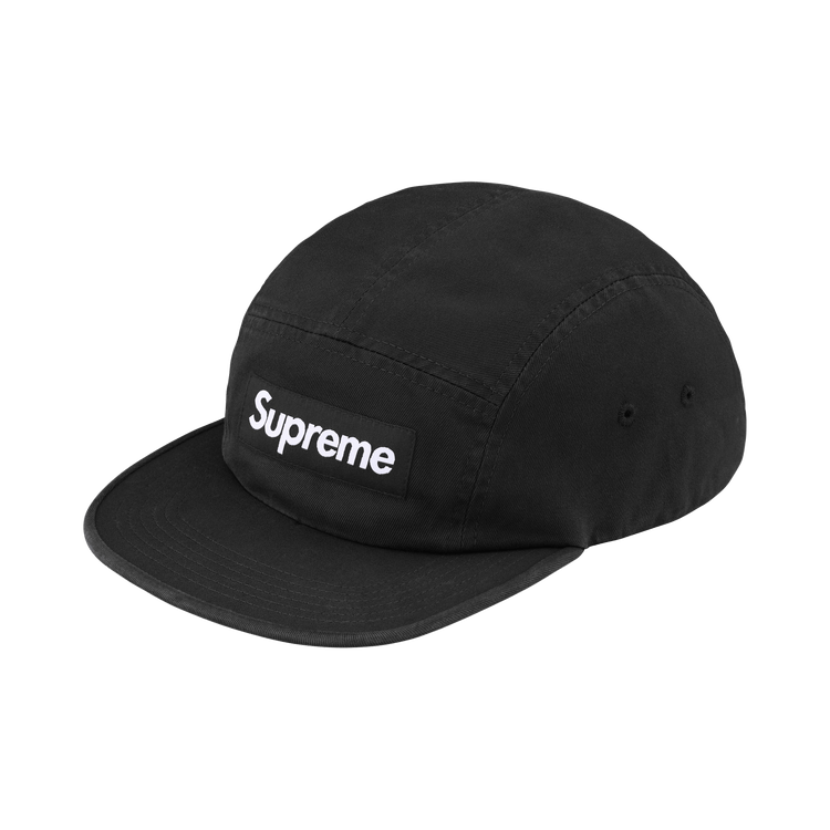 Supreme Washed Chino Twill Camp Cap 'Black'