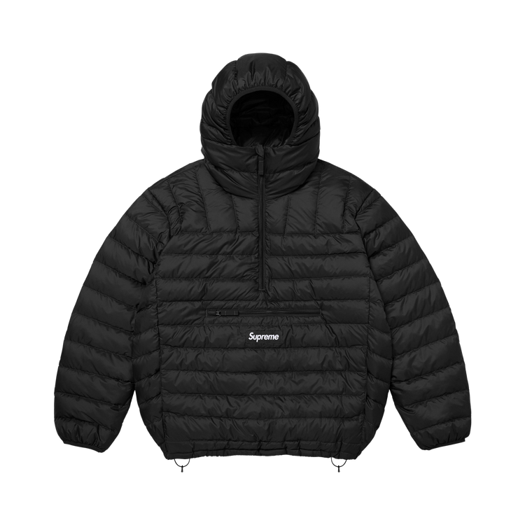 Supreme Micro Down Half Zip Hooded Pullover 'Black'