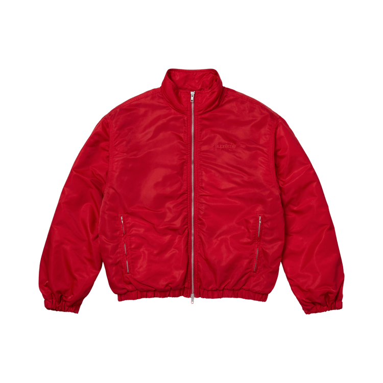 Supreme Stand Collar Lined Nylon Jacket 'Red'