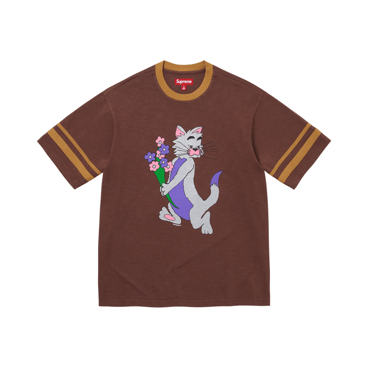 Supreme Glitter Cat Short-Sleeve Top 'Brown'