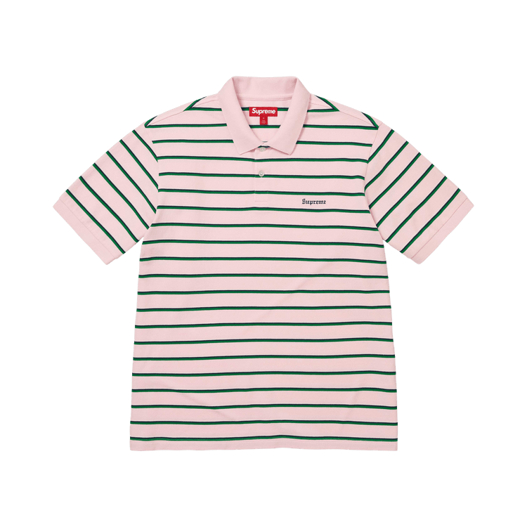 Supreme Stripe Polo 'Pink'