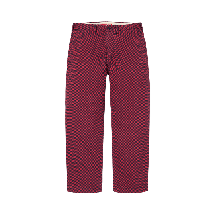 Supreme Chino Pant 'Red Checkerboard'