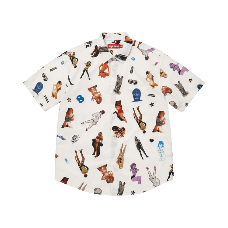 Supreme Girls Collage Short-Sleeve Shirt 'White'