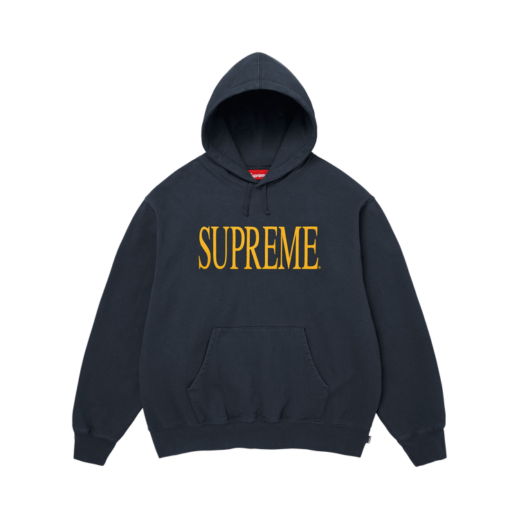 Supreme Capital Hooded Sweatshirt 'Navy'