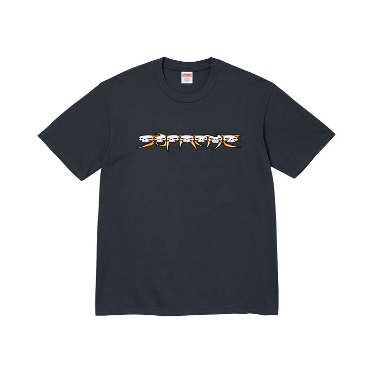 Supreme Skulls Spellout Tee 'Navy'